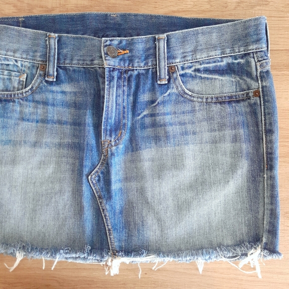 Denim & Supply Ralph Lauren Raw Hem Denim Mini Skirt Medium Wash Size 30 - Picture 3 of 10